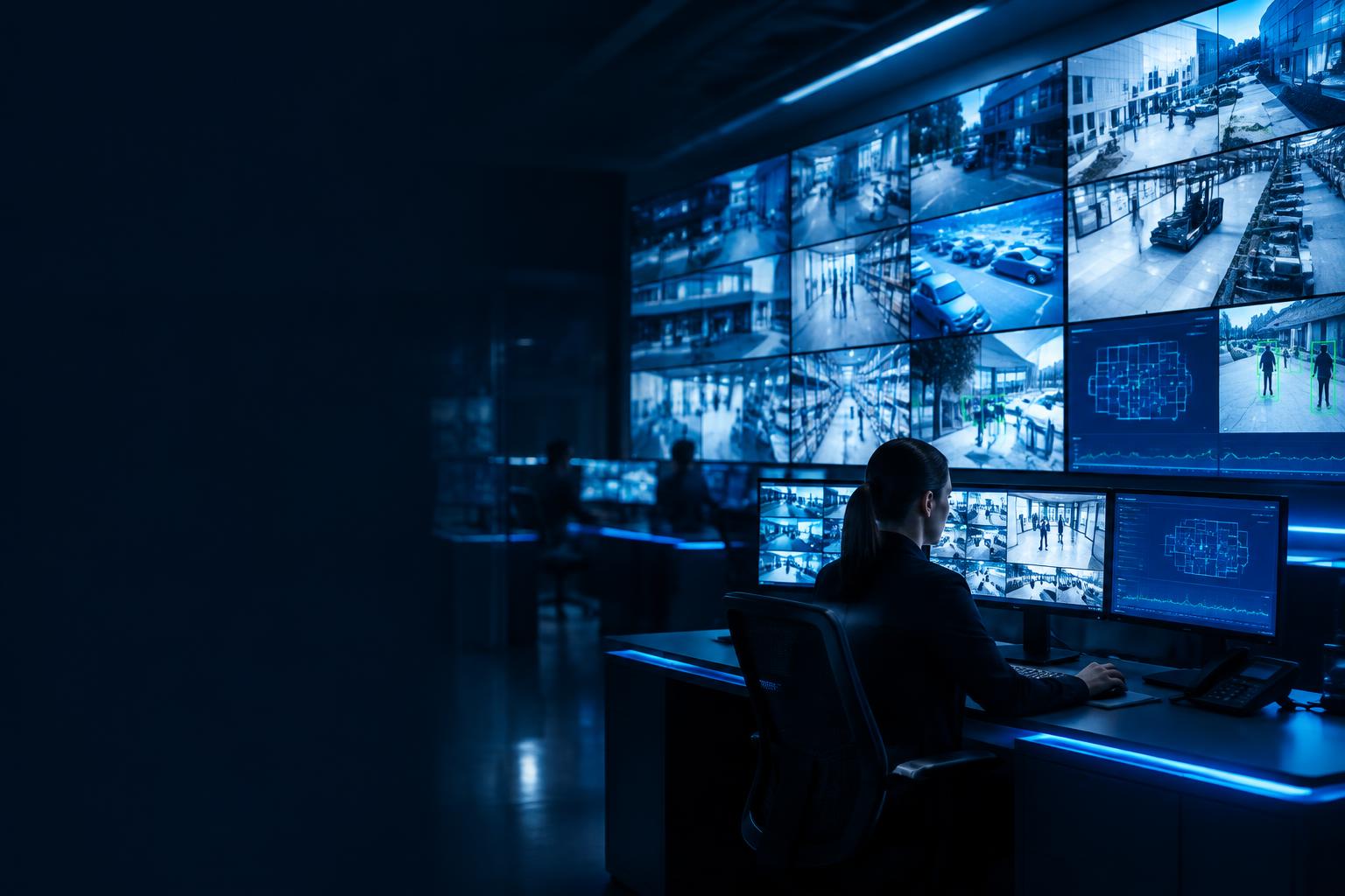 Centro de operações de vídeo monitoramento corporativo